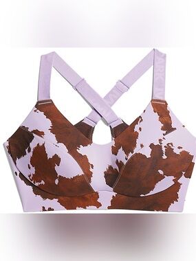 Adidas Ivy Park cow print lavender medium support sports bra 1X